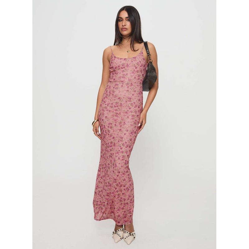 Kastin Maxi Dress Pink Floral