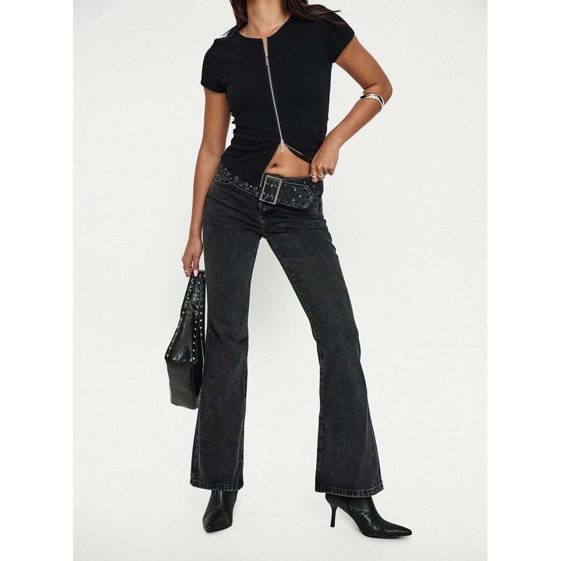 Peralto Flared Jeans Washed Black