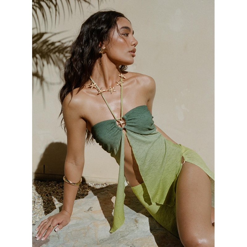 Star Girl Top Green Ombre