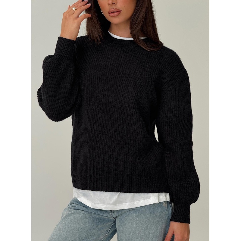 Hot Cocoa Knit Sweater Black