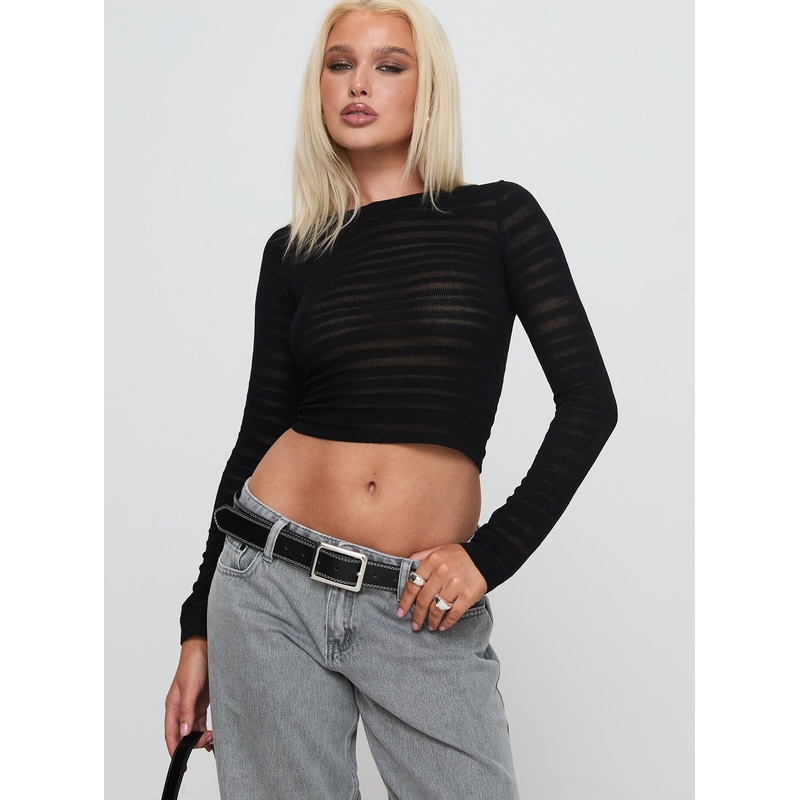 Maddix Long Sleeve Top Black