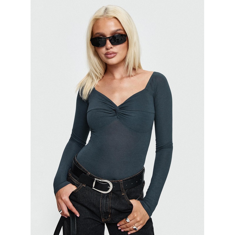 Pici Long Sleeve Bodysuit Navy