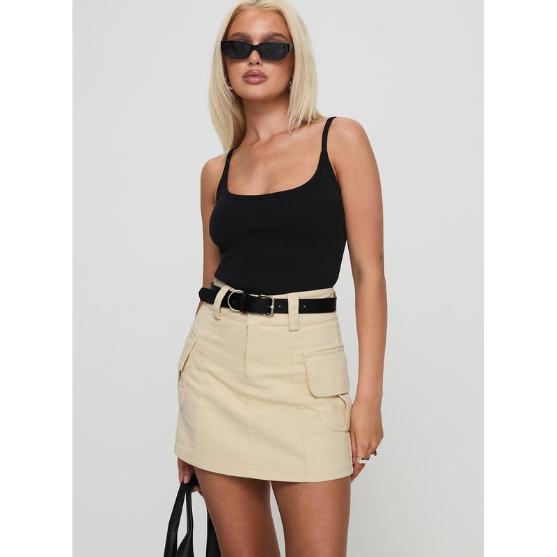 Tallan Utility Mini Skirt Beige