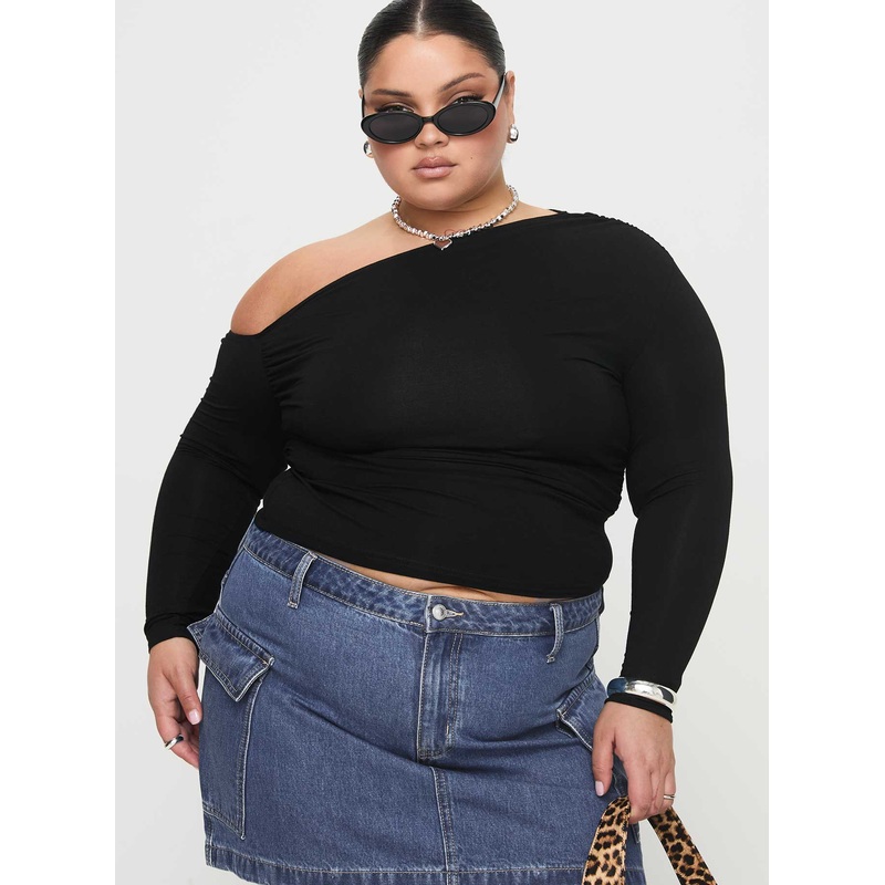 Beller Long Sleeve Top Black Curve