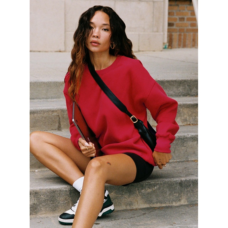 Dream Fleece Classic Crewneck Sweatshirt Red