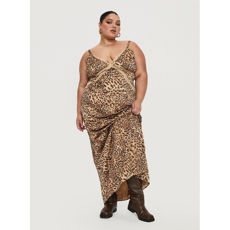 Sanctuary Maxi Dress Leopard Curve