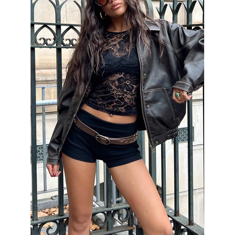 Baseline Low Rise Rib Shorts Black