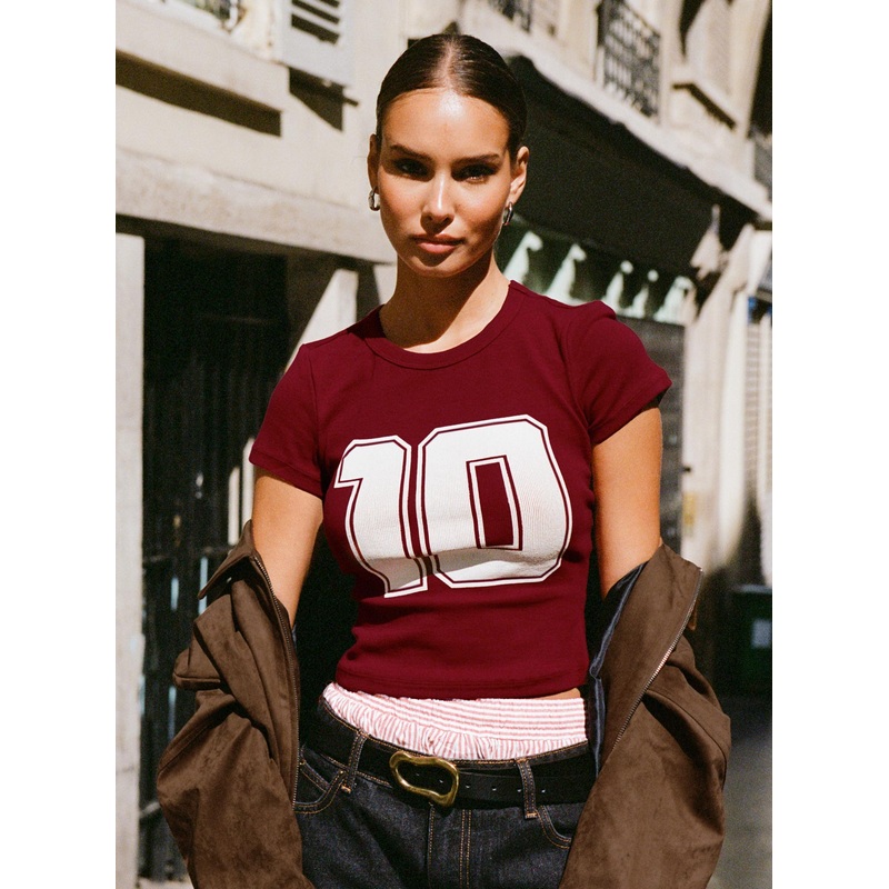 Baseline Rib Tee One Zero Red