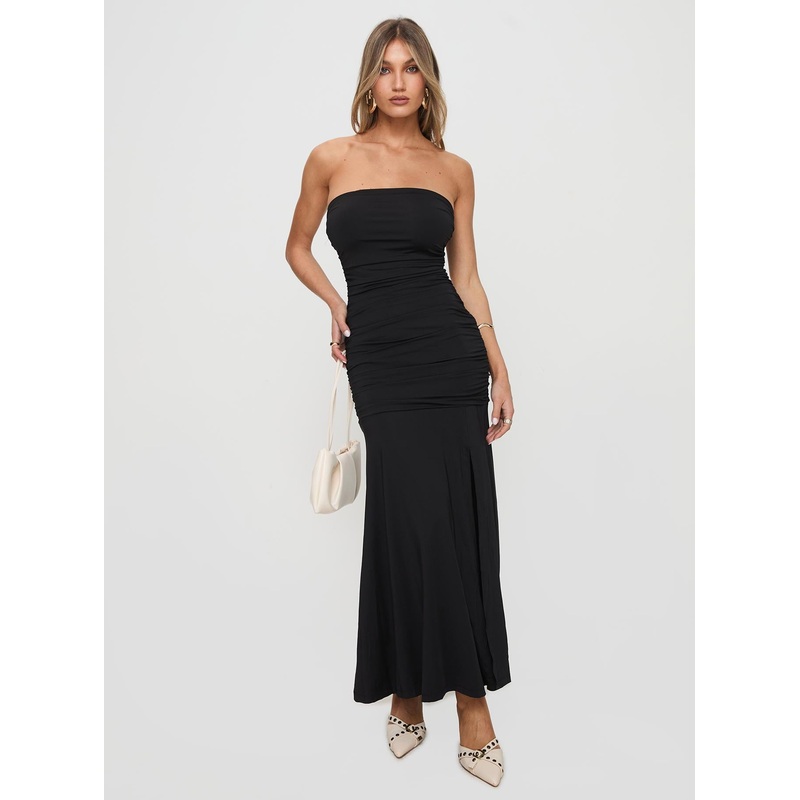 Caymus Strapless Maxi Dress Black