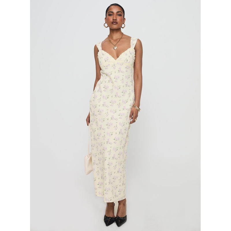 Fernwood Maxi Dress Yellow Floral