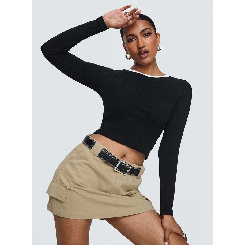 Georgette Top Black