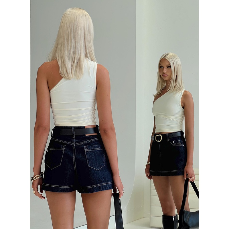 Heuston Denim Skort Dark Wash