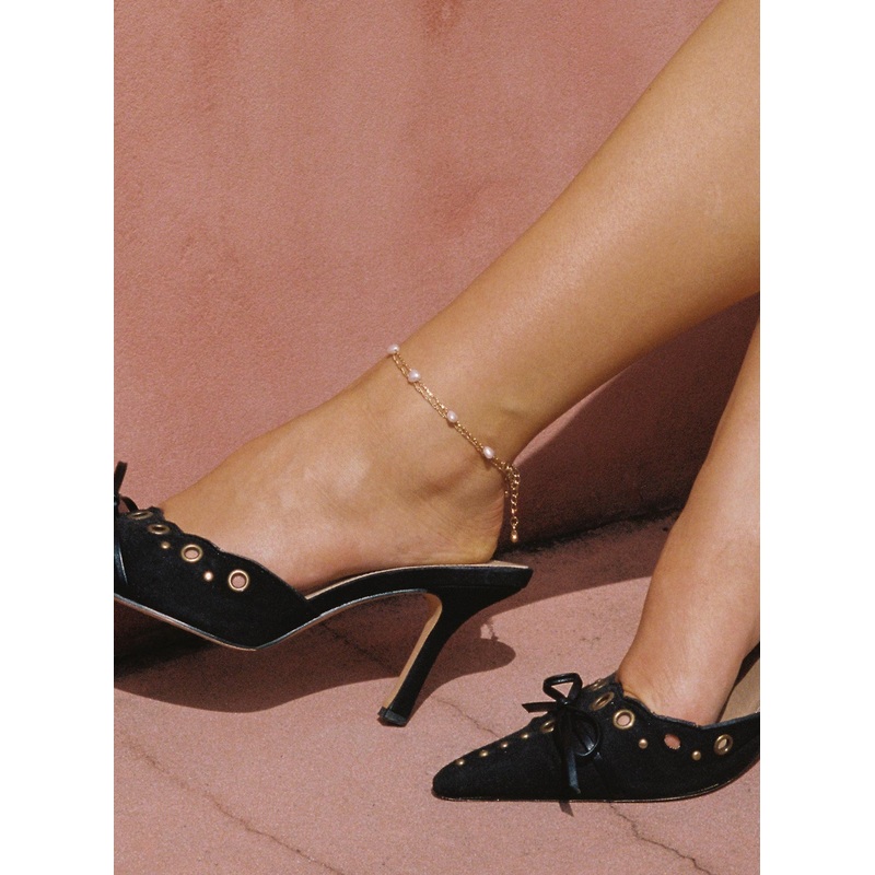 Sakina Pearl Anklet Pack Gold