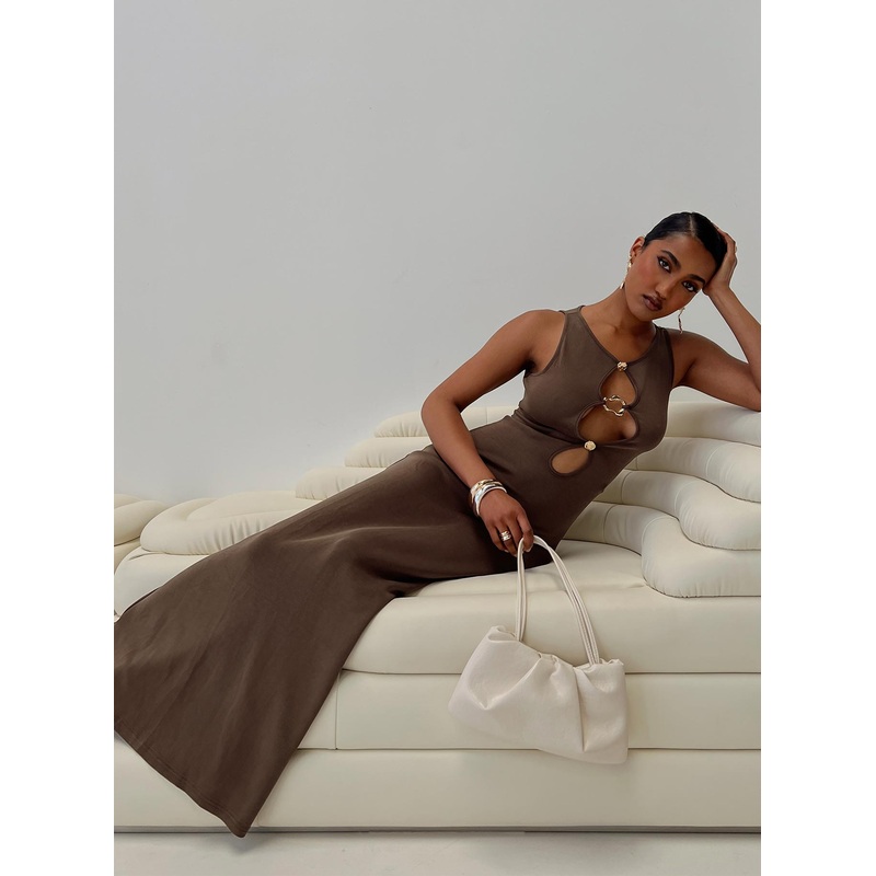 Sanur Maxi Dress Brown