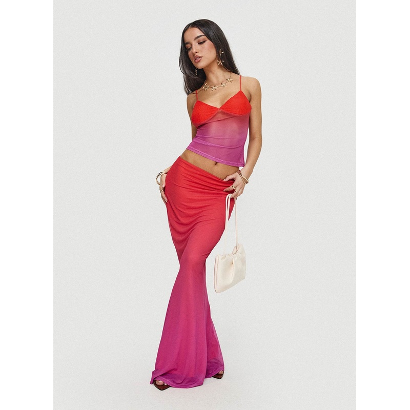 Teen Spirit Maxi Skirt Pink Ombre
