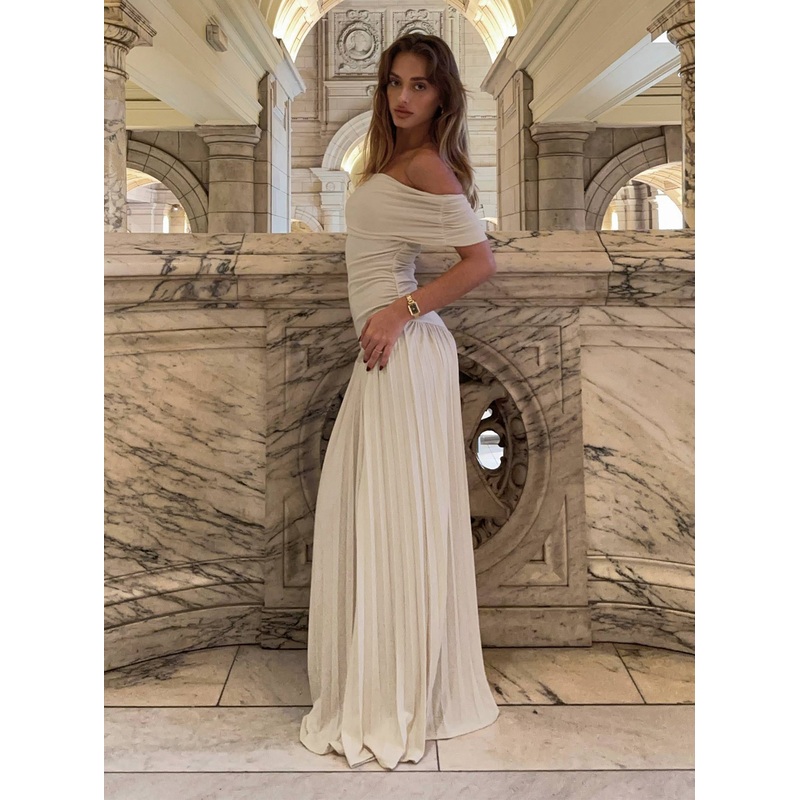 Field Of Dreams Maxi Dress Oatmeal