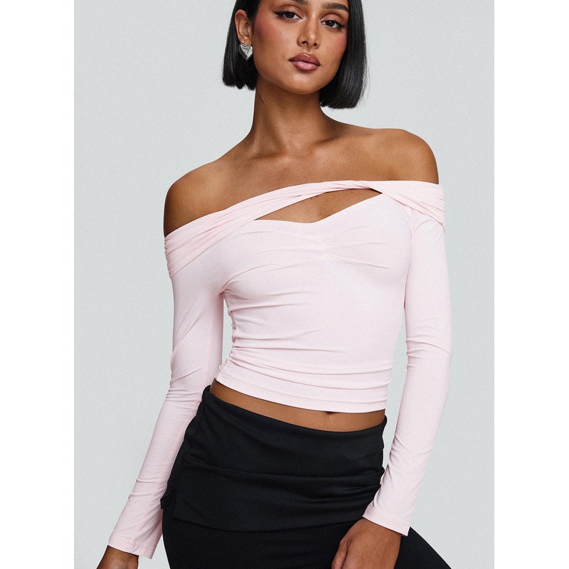 Kressida Off The Shoulder Top Pink