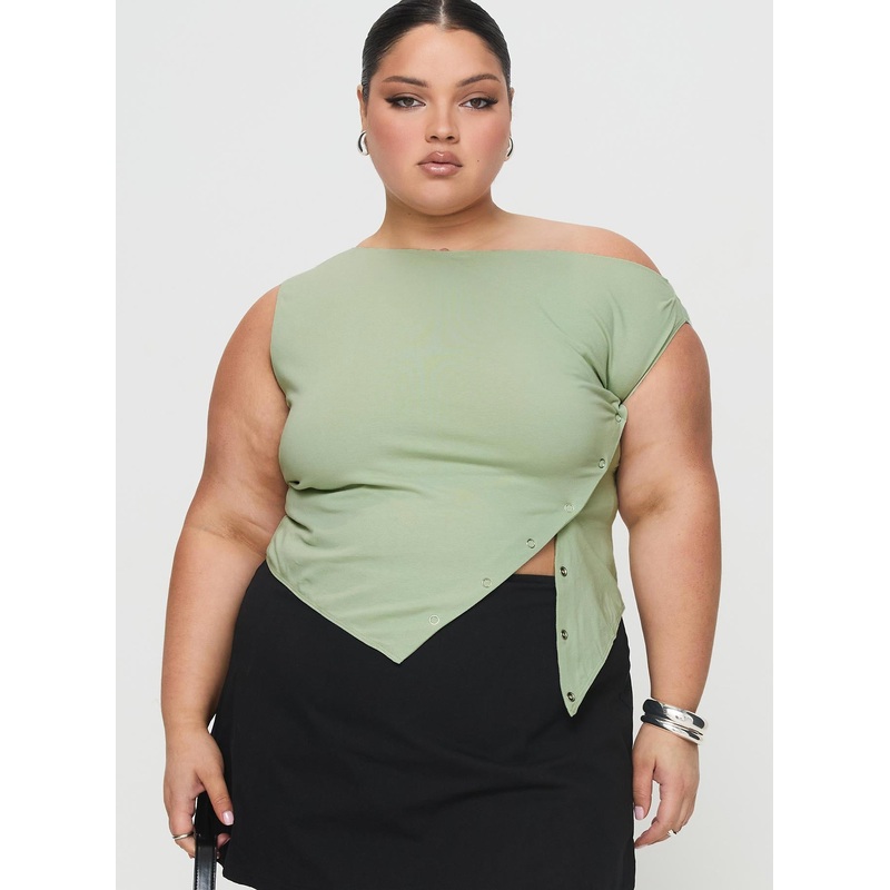 Karre Off The Shoulder Top Sage Curve