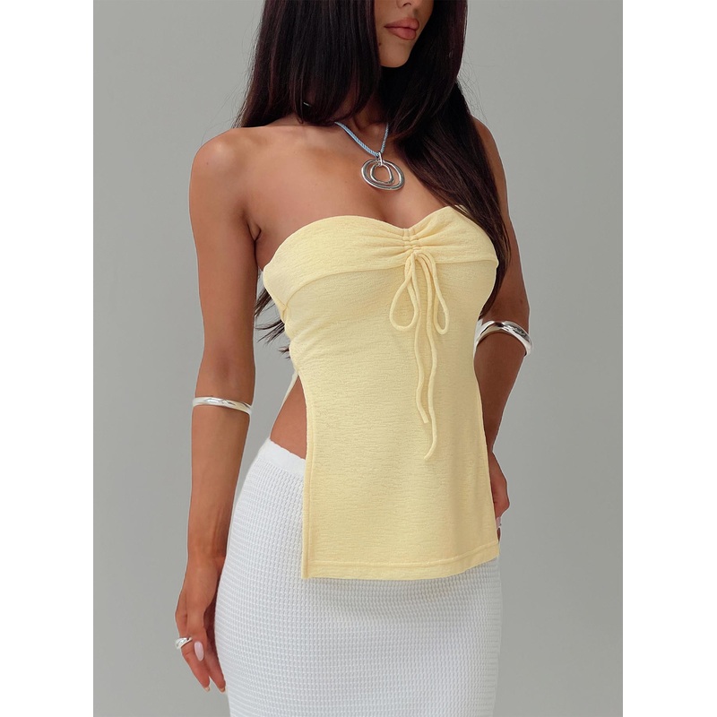 Laurenita Longline Tube Top Yellow
