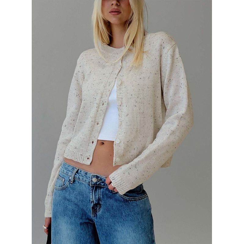 Zabel Knit Cardigan Ivory