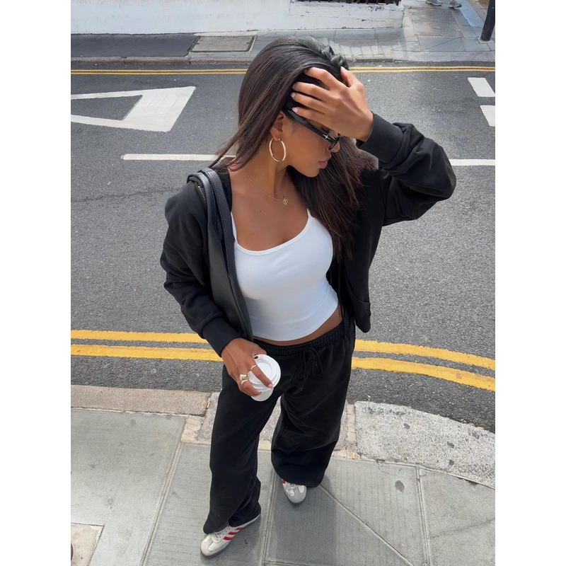 All Day Oversized  Hoodie Washed Black