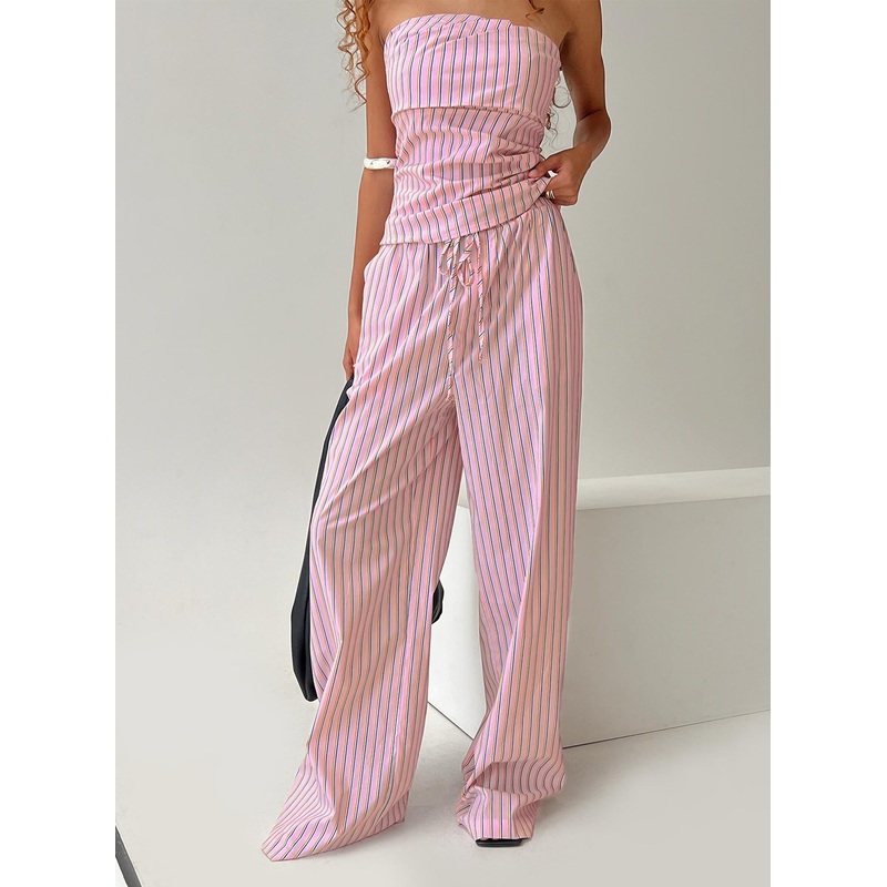 Chastaine Striped Pants Pink