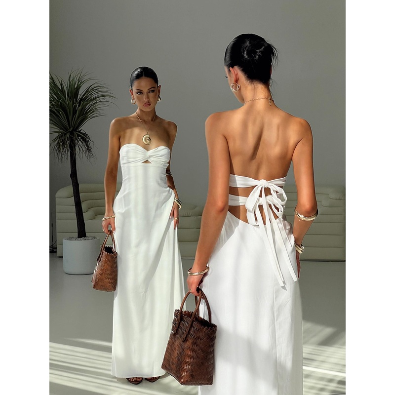 Artis Strapless Maxi Dress White