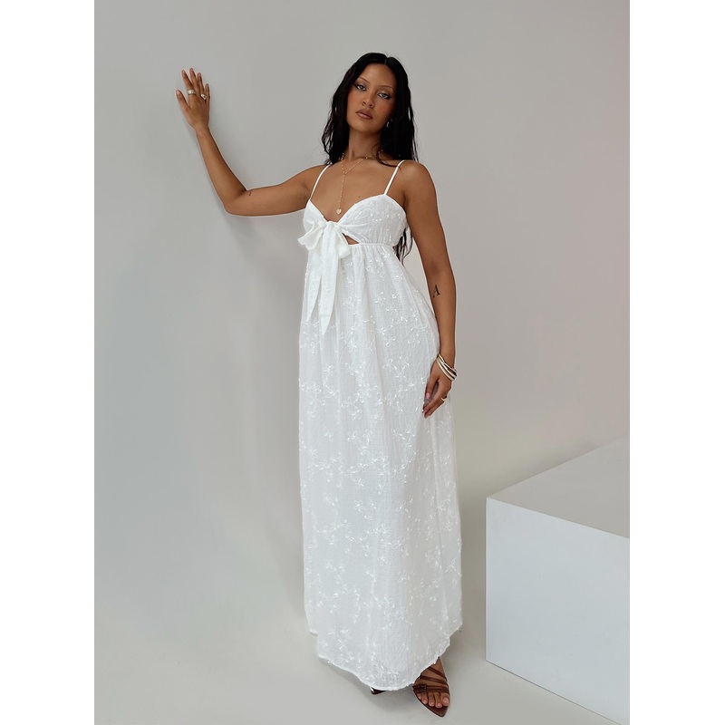 Granno Maxi Dress White
