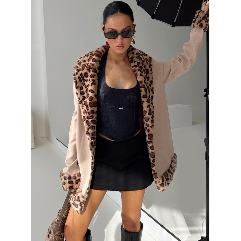 Imara Trim Jacket Leopard