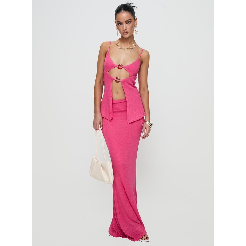 Kadee Buckle Maxi Set Pink