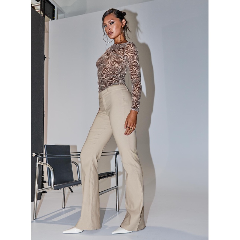 Kinkirk Flared Pants Taupe