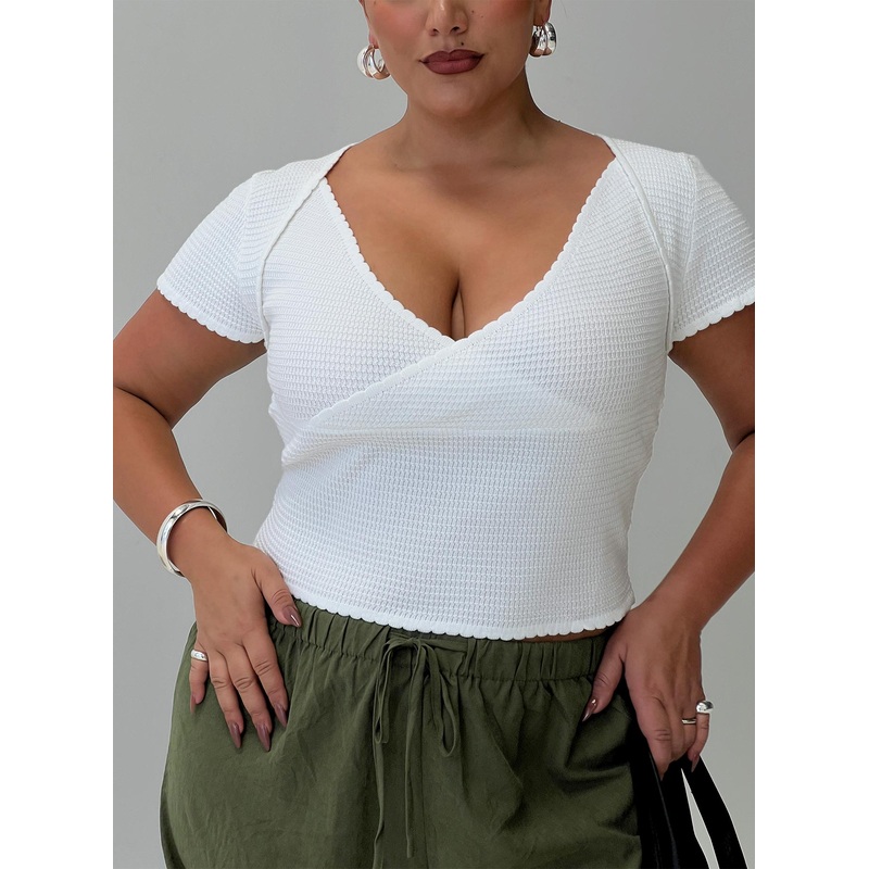Maz Top White Curve