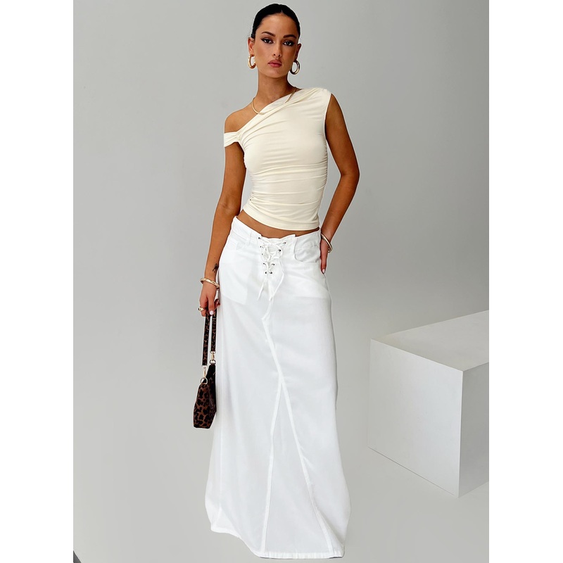 Palmer Midi Skirt Porcelain