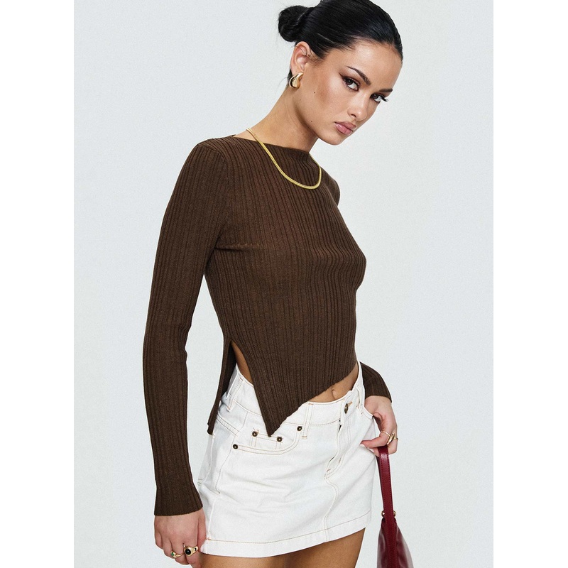 Renewal Long Sleeve Top Brown