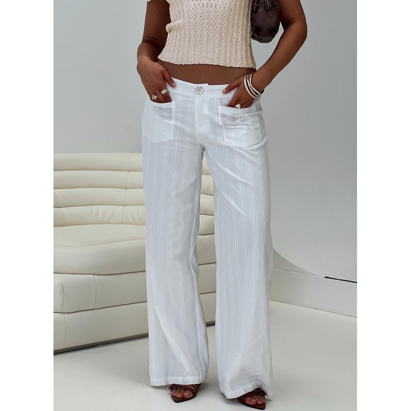 Vendi Low Rise Pant White