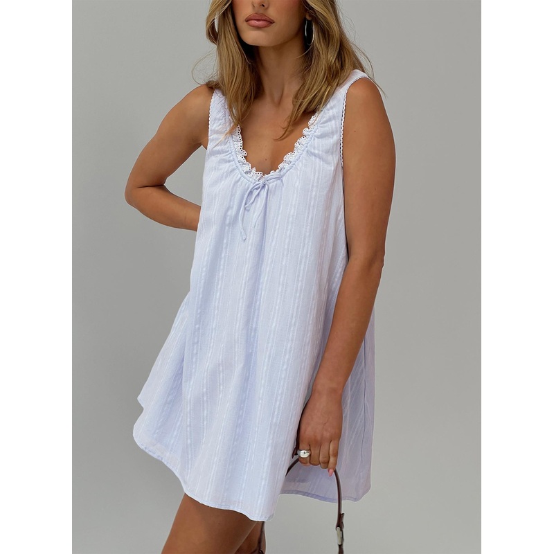 Antiquity Swing Mini Dress Blue