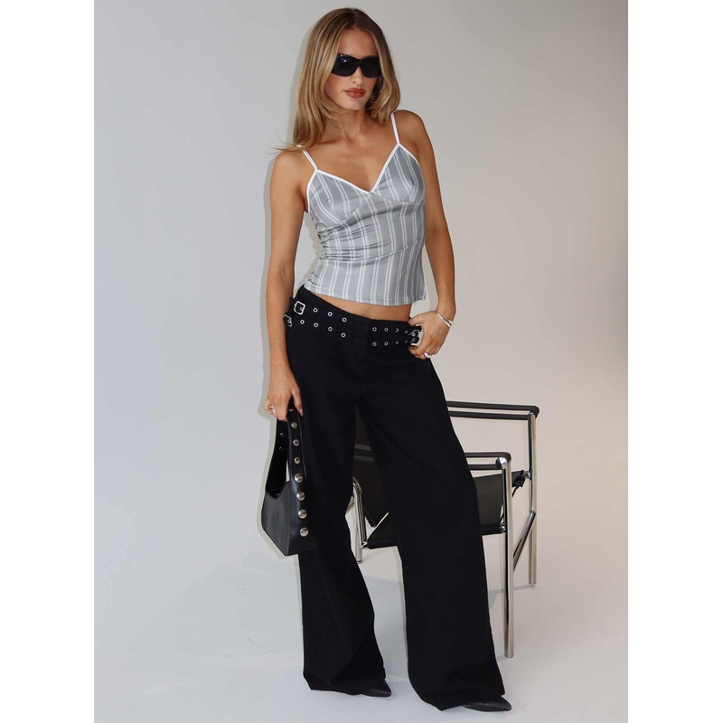 Baccarat Belted Denim Pant Black
