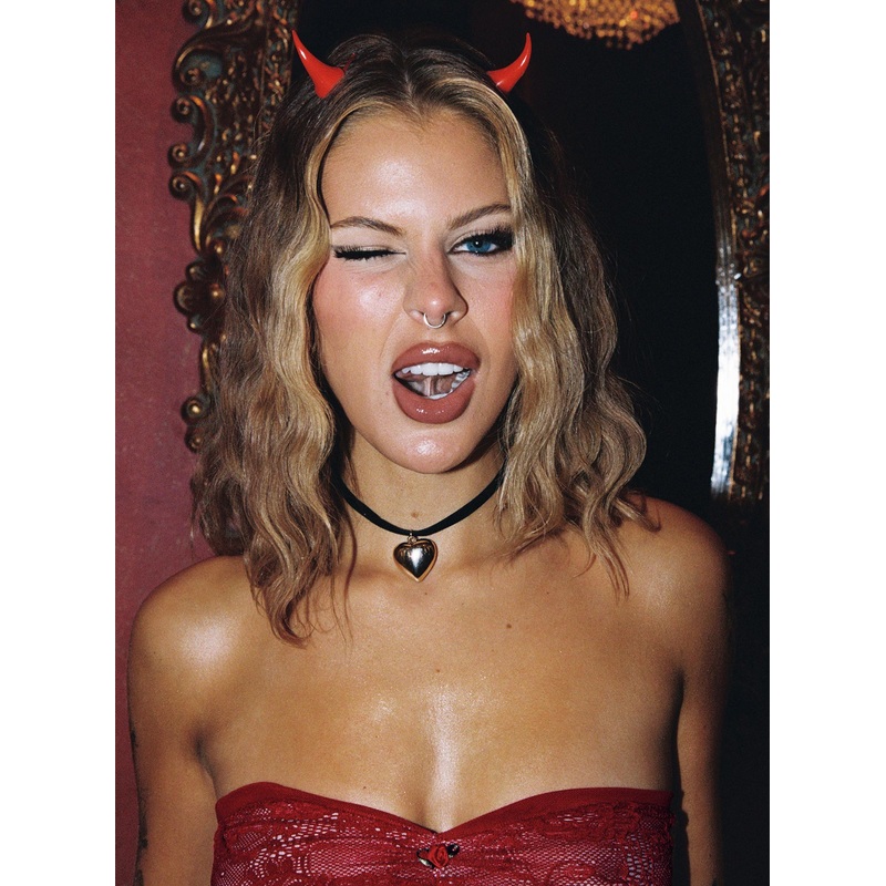 Hottie Devil Horn Clips Red