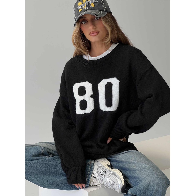 In Control Knit Jumper Black