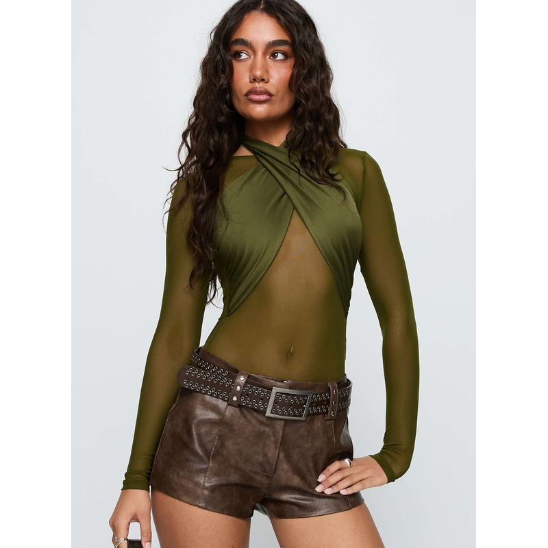 Sweeter Than Fiction Bodysuit Olive