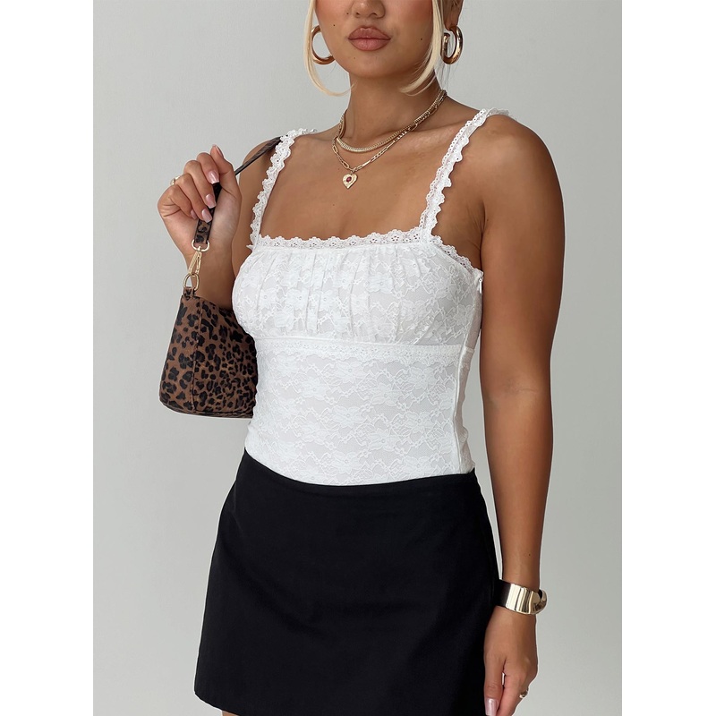 Angelline Lace Bodysuit White