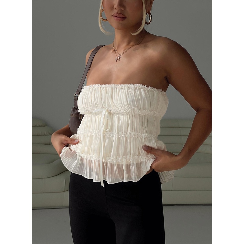 Avelina Strapless Top Cream