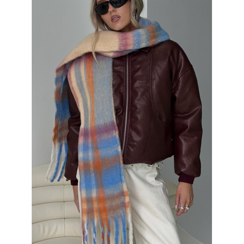 Brynne Scarf Blue Check