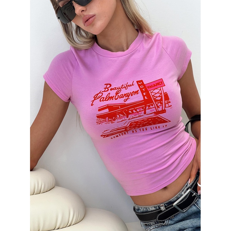 Palm Canyon Tee Pink