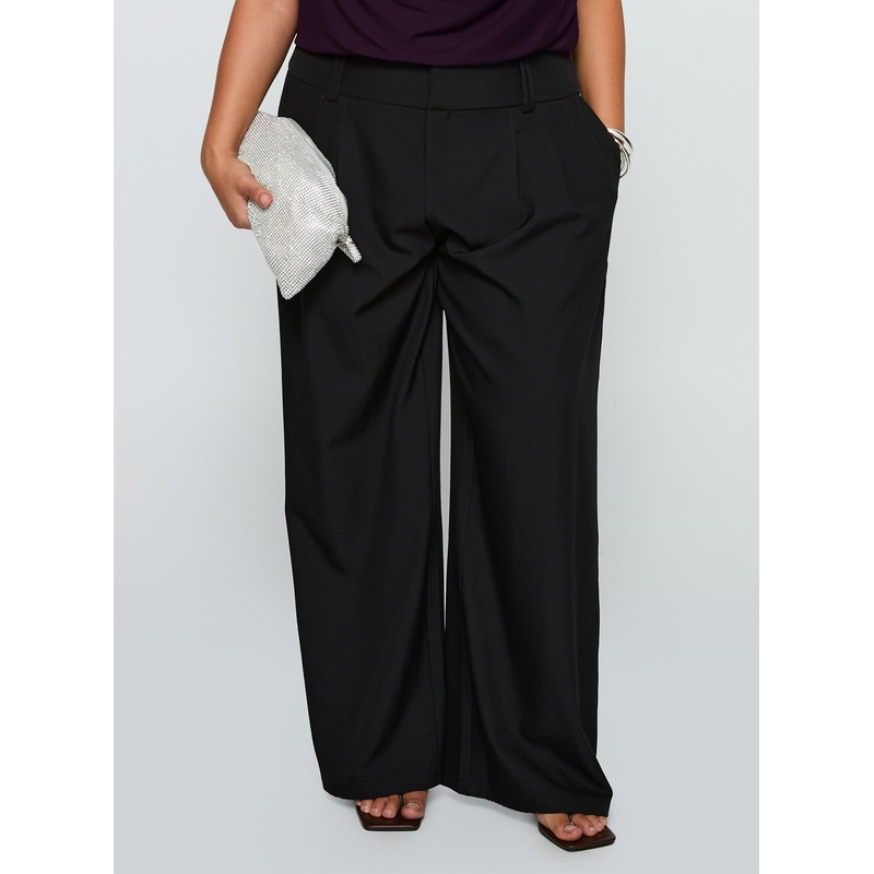 Two Lovers Low Rise Pants Black Curve