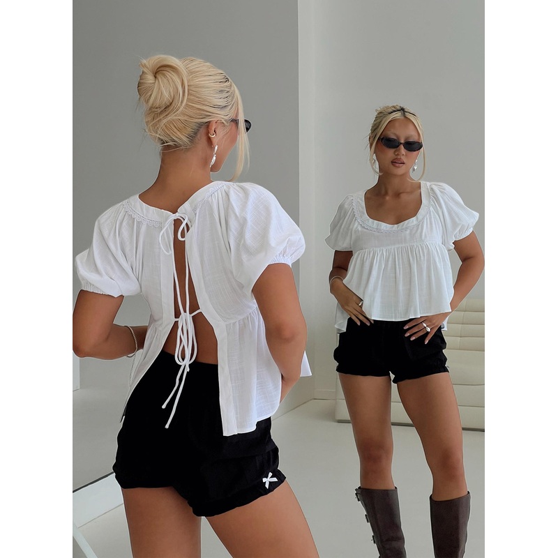 Weyes Smock Top White