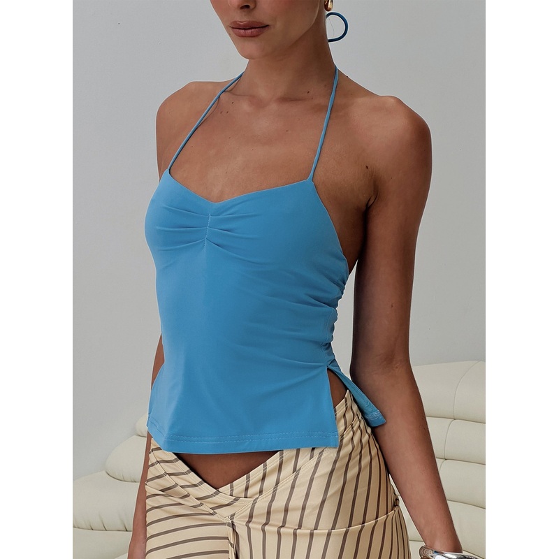 Rehna Halter Top Blue