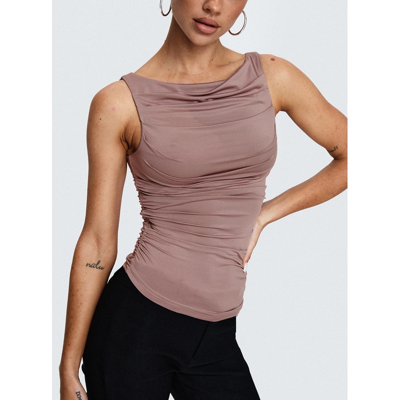 Kind To Another Ruched Top Mauve