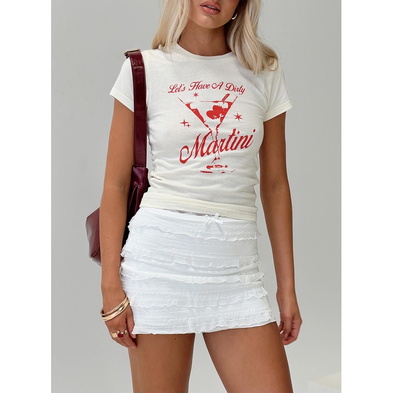 Let’s Have A Dirty Martini Tee White