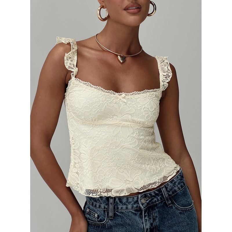 Madaleine Lace Top Cream